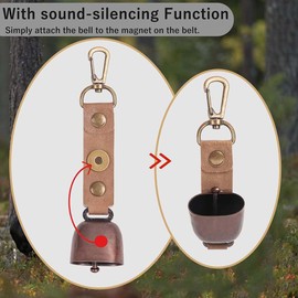 Lanxitown 3 Pcs Loud Bear Bells with Magnetic Silencer and Emergency Whistle for Survival Bear Bells for Hiking Loud Whistle Emergency Whistle Survival Loud Bear Whistle