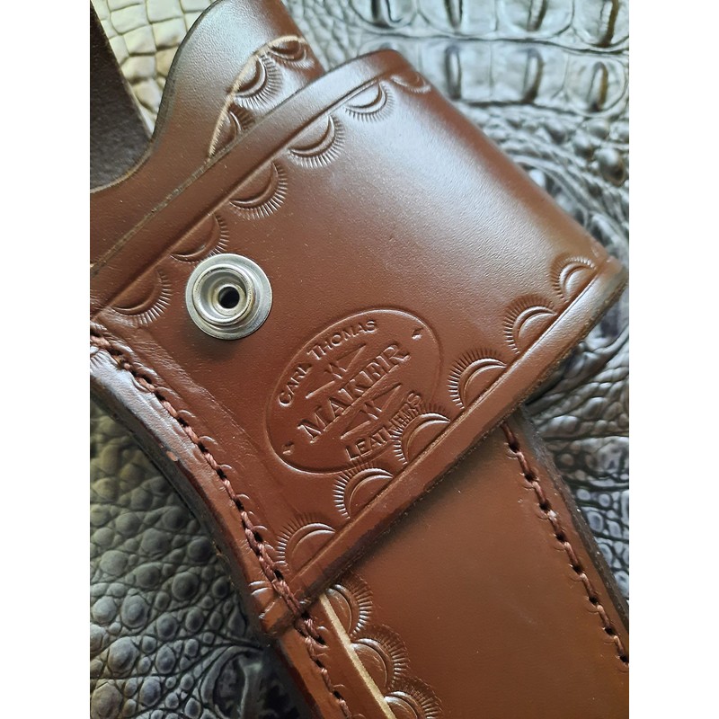 Custom Cross Draw Leather Knife Sheath for Buck 119 Knife,