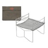 CAMPINGMOON Portable Mesh Fire Pit with Cooking Grate (L 16.5''