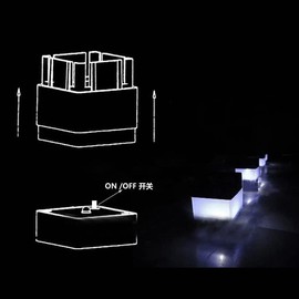 TERBBU Solar LED 2In x 2In(5cm x 5cm) Fence Post Cap for Wrought Iron and Aluminum or Garden, Solar Fence Lights (Warm Light) (12)