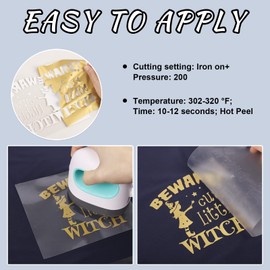 VINYL FROG Heat Transfer Vinyl Gold HTV Vinyl 12''x 20ft Iron on Vinyl for DIY T-Shirts, Fabric