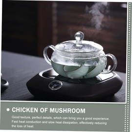 OKUMEYR Glass Saucepan with Lid Stovetop Glass Pots Clear Clear Saucepan Clear Glass with Lid Serving Baby With Cover Glass Surface High Borosilicate Glass