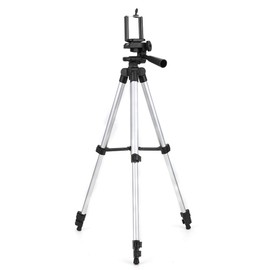 Portable Phone Tripod 110cm Extendable Stand with 1/4 Inch Screw Aluminum Alloy for Outdoor Travel Live Streaming Video Recording