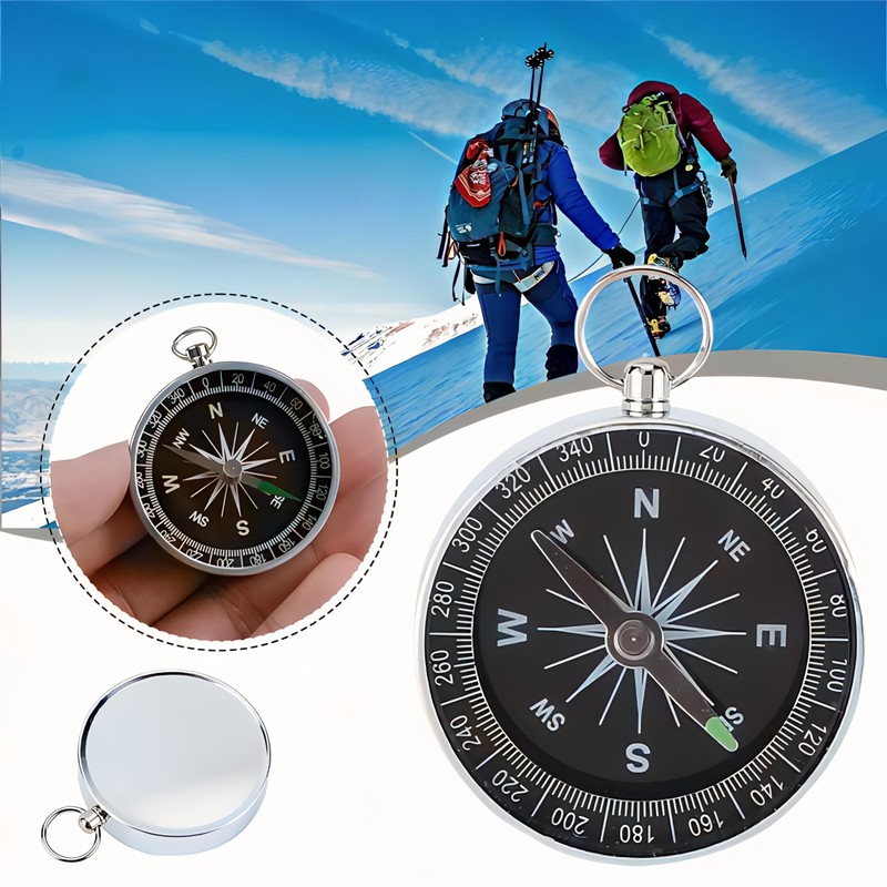 Portable Pocket Compass For Camping Hiking And Riding Flip open