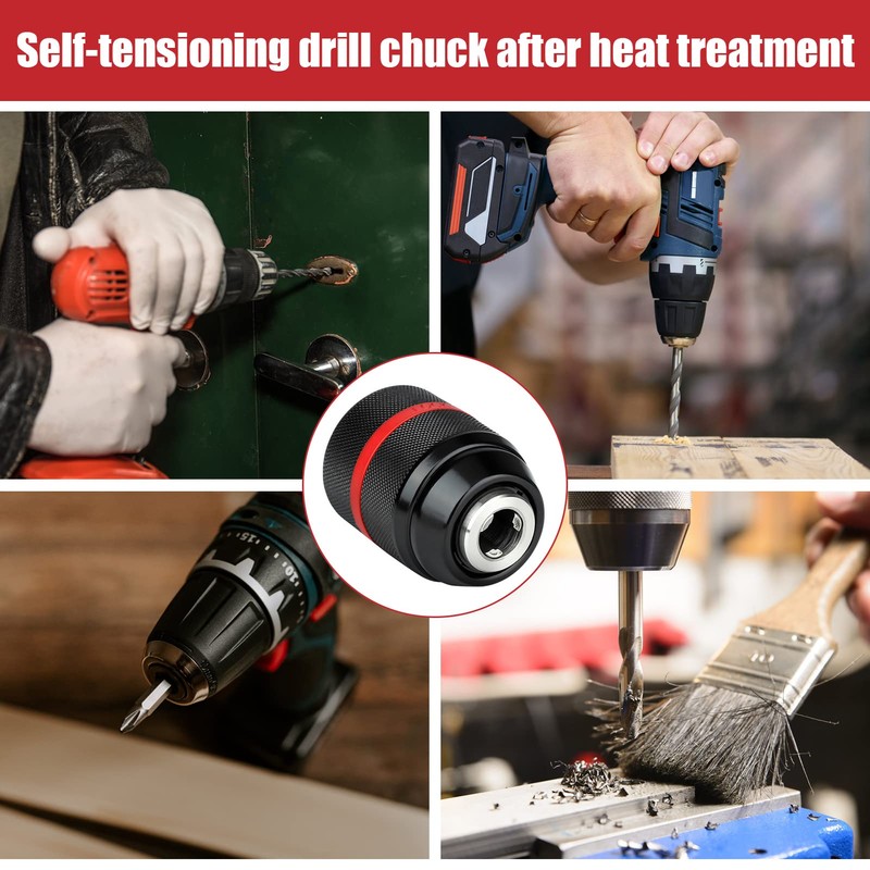 Keyless Drill Chuck, 1/2-20UNF Mount 2-13mm Hand Drill Chuck Keyless