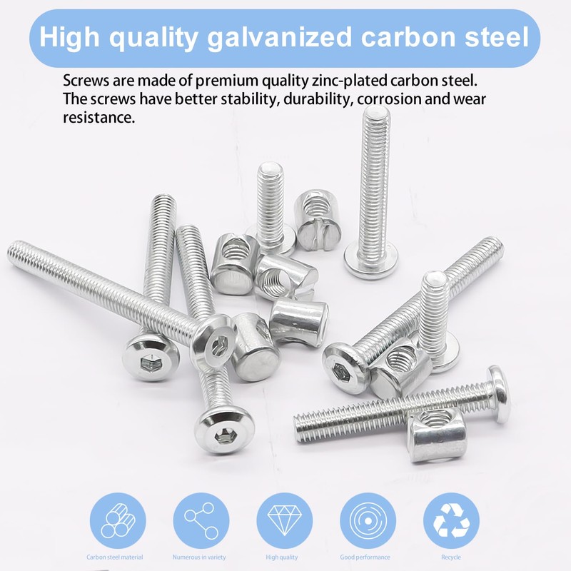 weideer 30sets Crib Screws Hardware Replacement Kit Baby Bed Frame