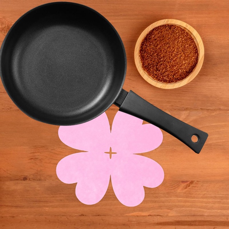 PRETYZOOM 6pcs Pot Protectors, 7-9'' 3 Sizes Felt Pan Stacking