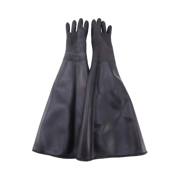 jingfei Rubber Black Sandblaster Gloves Stripe Abrasive Sand Blasting Gloves