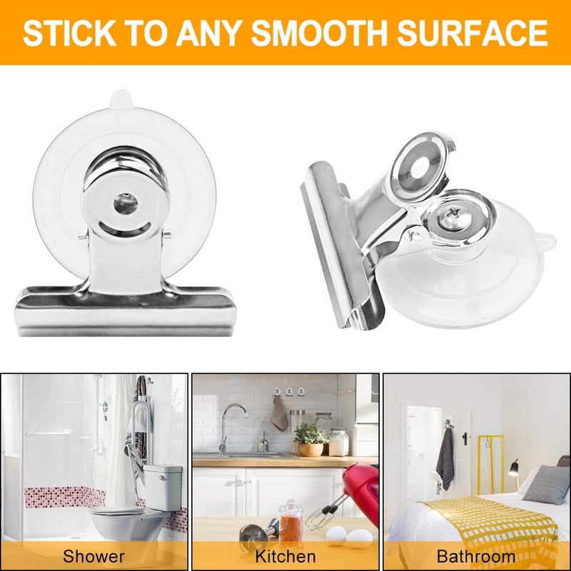 Aufind 12 Packs Suction Cup Clip Plastic Round Suction Cup
