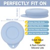 Purekra 6 Pack Silicone Glass Bottle Replacement Caps, 48mm Diameter
