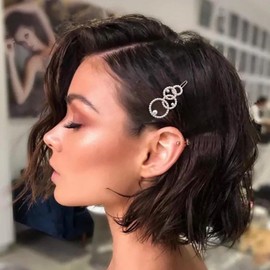 Iaceble Vintage Circle Pearl Hairclip Barrette Gold Circle Hairpin Clip Hollow Circle Hair Barrette Head Clip Retro Pearls Hair Pin Clips Decorative Hair Accessories for Women and Girl Headdress