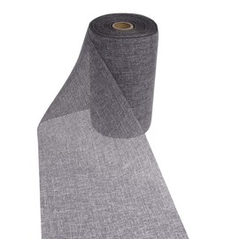 Deko As Shabby Chic table runner in linen look, polyester, odourless, dark grey, 20 cm x 25 m, 5