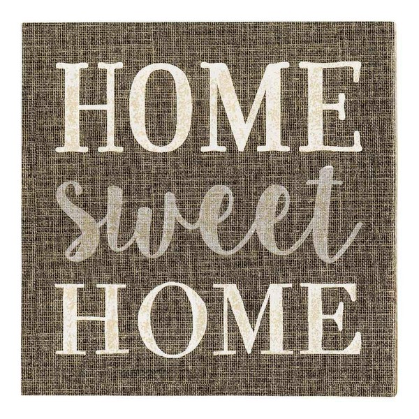 Restaurantware 13 Inch Paper Luncheon Napkins 500 Home Sweet Home Design Printed Napkins - 3-Ply Textured Edges Dark Gray Paper Decorated Napkins Soft And Strong For Parties Or Catering Events