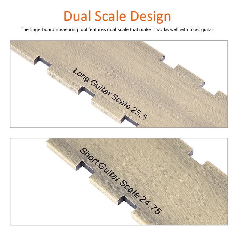 Practical 24.75 Notched Fret Board Straight Edge Luthiers Tool for