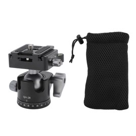 Camera Tripod Head Low Center of Gravity Panoramic Ball Head with for Arca 1/4in Quick Release Plate for Monopod Camera Camcorder