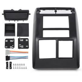 ANDPLAY Dash Cover Panel Double Din Dash Board Mounting Bezel Kit Compatible with Jeep Wrangler TJ 1997 1998 1999 200 2001 2002 Black 95-6549