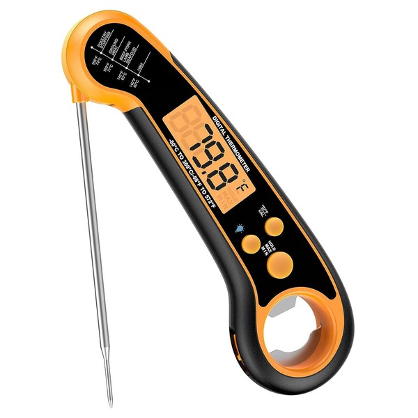 Cooking Thermometer, Digital Cooking Thermometer, Waterproof, Washing, Quick Reading, 3-5