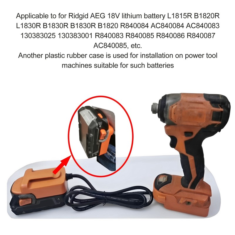 Lithium Battery Adapter Extension Cord Weight Reducer for RIDGID AEG