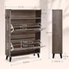 Homdox Shoe Cabinet with 2 Flip Drawers, Hidden Slim Shoe