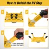 Nilight RV Step Stool Portable Folding Aluminum Platform Steps with