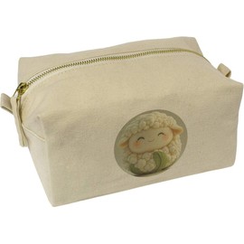 'Cute Cauliflower Sheep' Canvas Wash Bag/Makeup Case (CS00042858)