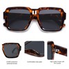 SOJOS Retro Square Polarized Sunglasses for Women Men Trendy Large