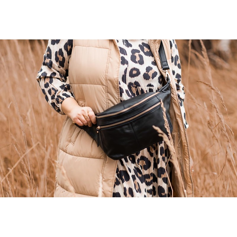 Gusti Freya Leather Belt Bag for Men and Women, Waist