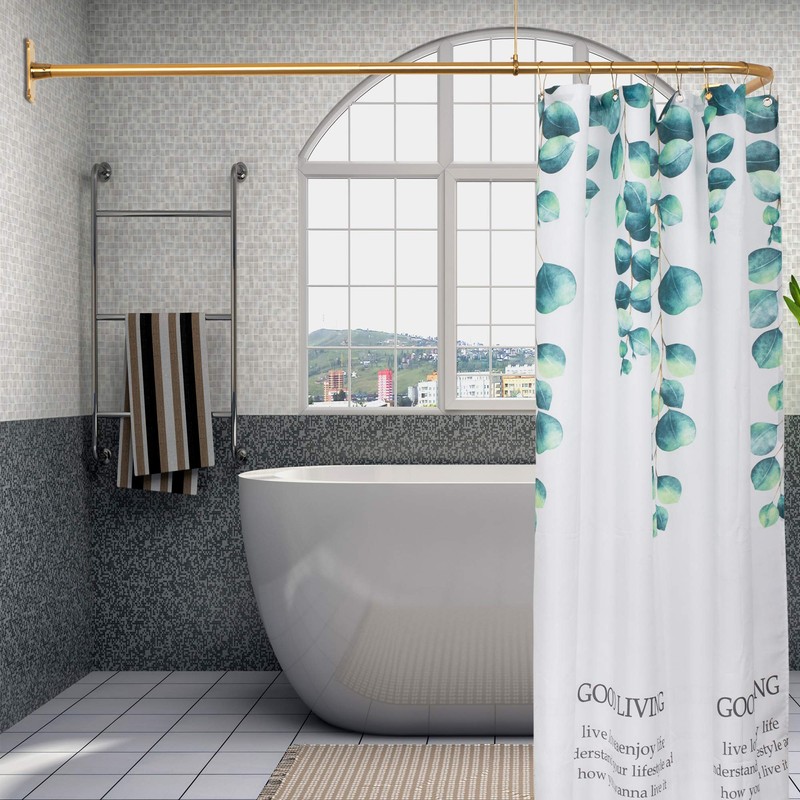 Artiwell L Shaped Shower Curtain Rod, Bathroom Bathtub Corner Shower