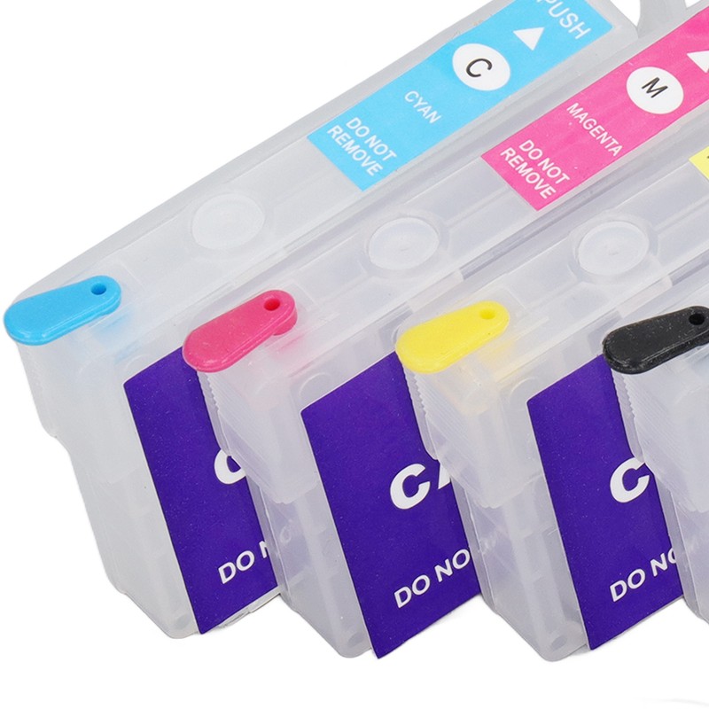 4 Colors Ink Cartridge with Permanent Chip Refill Printing Boxes