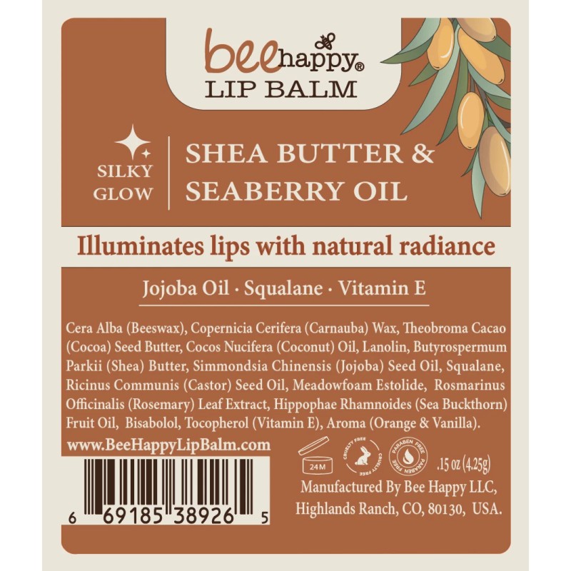 BeeHappy Bee Happy Hydrating Lip Balm (2 pack) (Silky Glow
