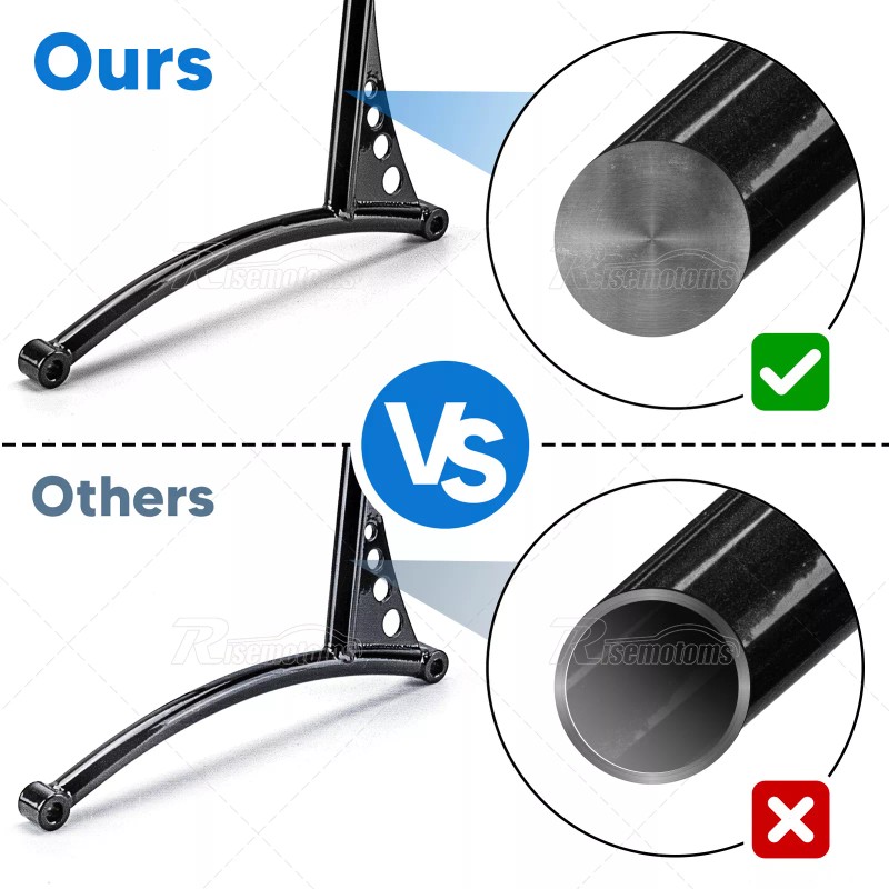 RI Gloss Black 24" Tall Passenger Sissy Bar Backrest w/Pad