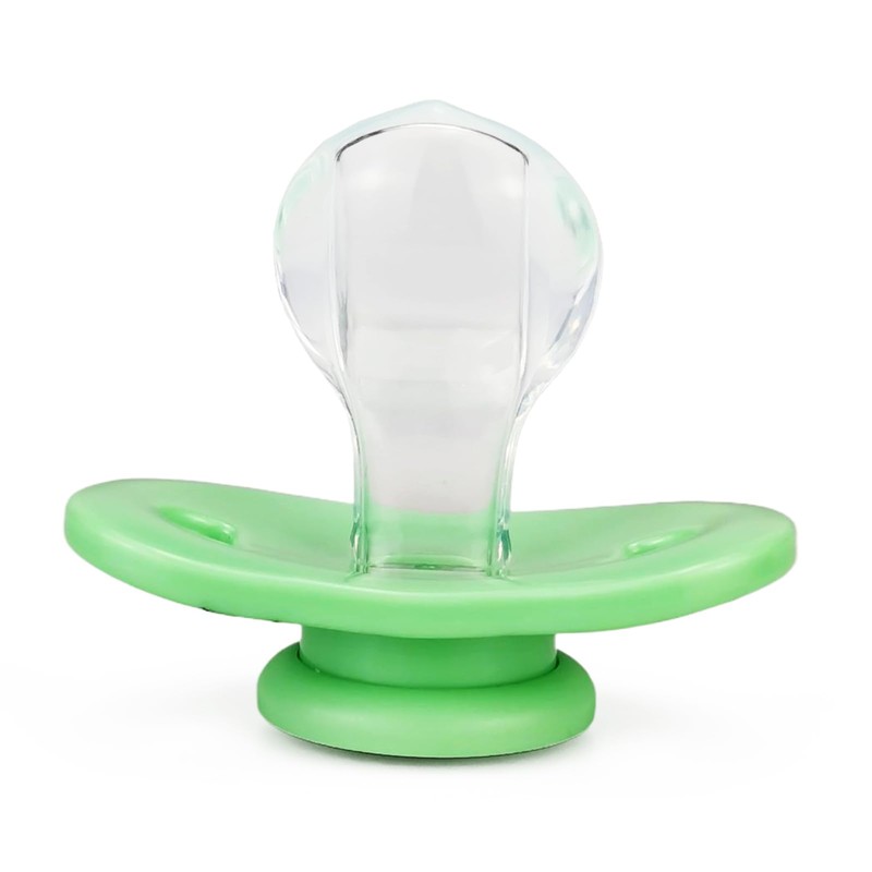 WhisperWilds Adult Sized Pacifier Green Santa Pattern Printed with Case