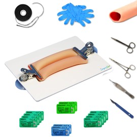 SurgicalSim Bowel Anastomosis Suture Practice Kit, Side-to-Side Techniques, Includes 20mm Diameter Intestinal Models, Tool Kit, Threads, Ideal for Practice, Demonstration, Workshops, Gift for Students