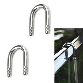 Aquarium Adapter, U Shape, Curved Stainless Steel Connector, Aquarium Tube, Adapter, Pipe U-Shaped, Fish, Tank Filter, For Connecting Orifice Diameter 0.2 inches (4 mm), For Use In Aquariums,