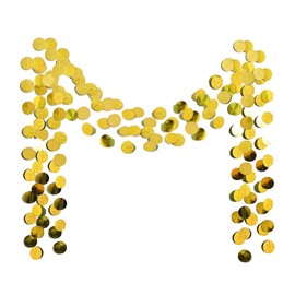 6 Pcs Glitter Gold Paper Circle Dots Garland Party Hanging Decorations Birthday Party Bachelorette Party Engagement Party Bridal Shower Wedding Baby Shower Christmas Supplies Photo Backdrop (52 Feet)