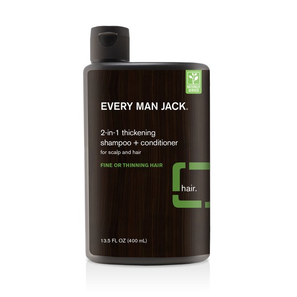 Every Man Jack 2 In 1 Shampoo Conditioner Tea Tree, Thickening, 13.5 Fl Oz (91307)