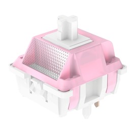 DUROCK White Lotus Switch, High Precision Light Tactile Switches 56g Long Spring Pre-Lubed RGB Tactile Keyboard Switches (DUROCK White Lotus, 90pcs)