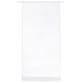 Home Fashion 023, 715, 180X0090 CM Embroidered Door Curtains Linen Fabric, White, 180 x 90 cm