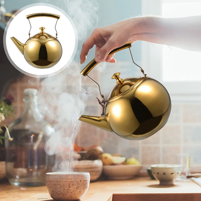 DOITOOL Heavy Duty Tea Kettle Stovetop Whistling Tea Kettle Stainless