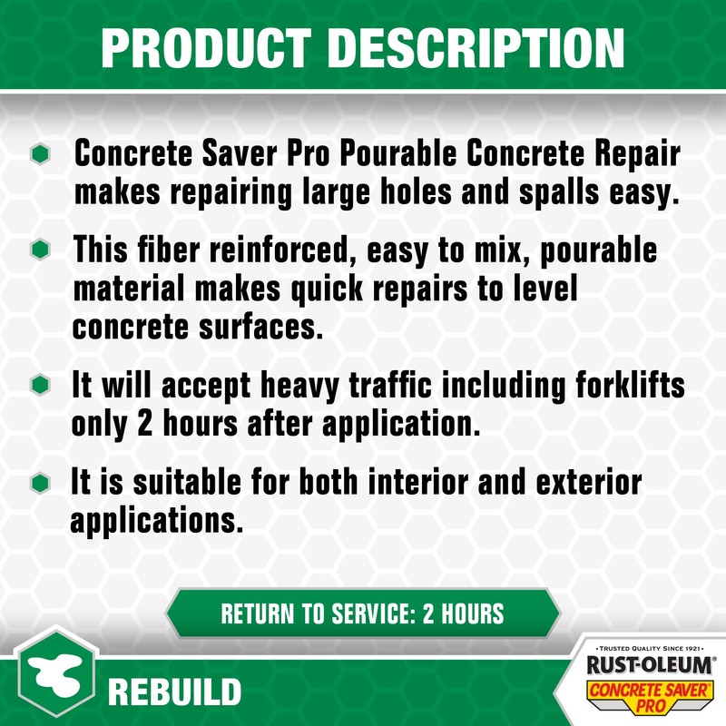 Rust-Oleum Concrete Saver Pro Pourable Concrete Repair, 10 lb, Limestone