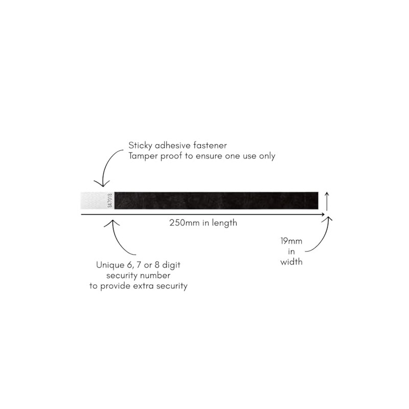 Tyvek Wristbands, 100 Pack by AA Wristbands for Parties, Security,