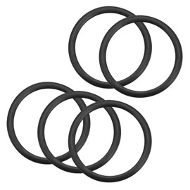 QUARKZMAN 31 mm x 24 mm x 3.5 mm Nitrile Rubber O-Rings x 5 Pieces Round Sealing Disc for Tap Plumber Repair Seal Connection [Black]