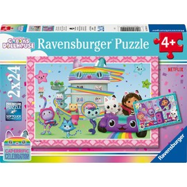 Ravensburger 12004112 Children's Puzzle, 12004112 Gabby's Dollhouse Puzzle for Children from 4 Years, with 2 x 24 Pieces