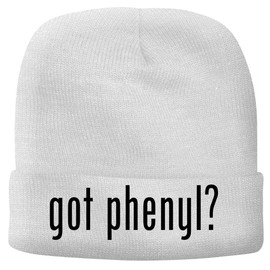BH Cool Designs got Phenyl? - Men's Soft & Comfortable Beanie Hat Cap, White, One Size