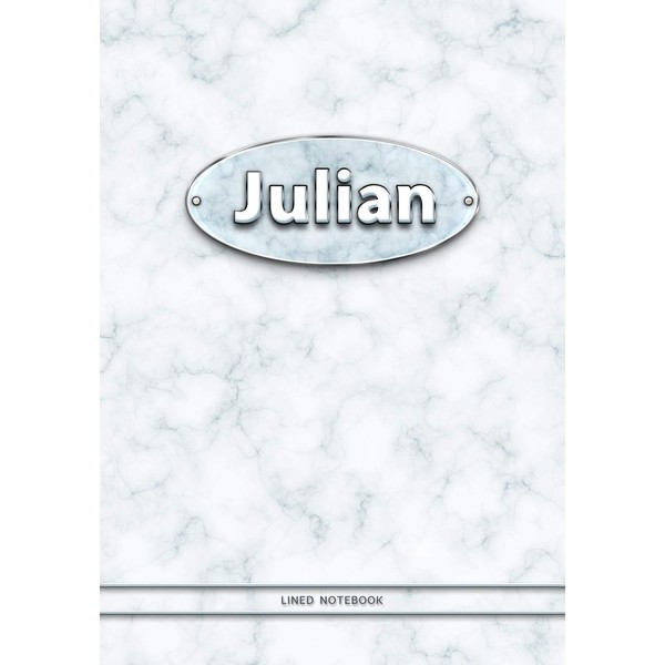 Julian - Lined Notebook: College Ruled Blank Pages Plus Extra