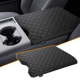 GAWAF Center Console Cover Compatible with Ford F150 2015-2025, 2017-2025 F250 F350 F450 Armrest Cover Console Cover, Leather Armrest Cover Protector Accessories (40/20/40 Jump Seat Console Only)