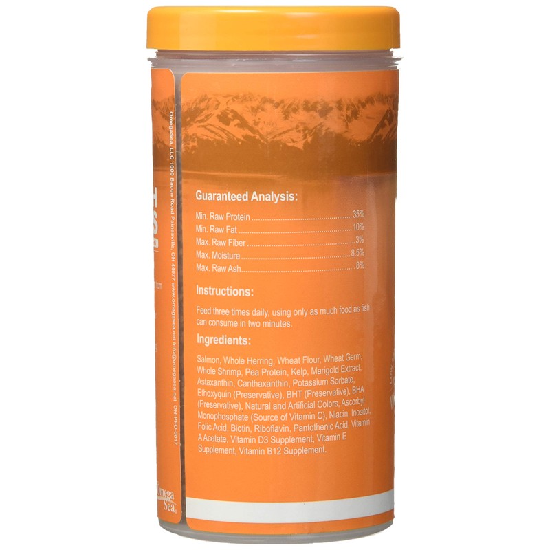 Omega One Goldfish Pellets, Sinking, 2mm Small Pellets, 8 oz
