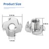 1/4"-20 T-Nuts, 304 Stainless Steel 4 Pronged Tee Nuts, Four-jaw