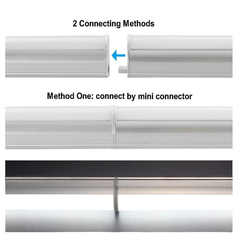 Tekmelau 30cm T5 LED Integrated Light Fixture, 5W 3000K Warm