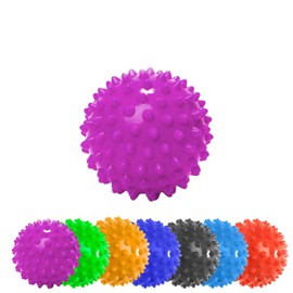 #DoYourSports Hedgehog Ball & Fascia Ball, Massage Ball, 10 cm Diameter, Lacrosse Ball for Neck, Back & Feet with Spike Surface, Ideal for Fascia Training, Acupressure Ball with Nubs, Purple